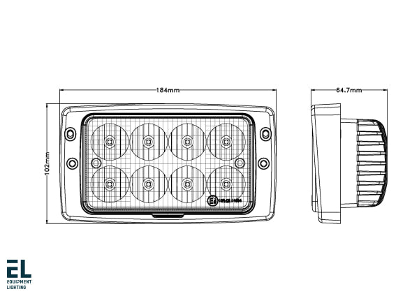 40W Led Headlight Hi-Low Beam El4476