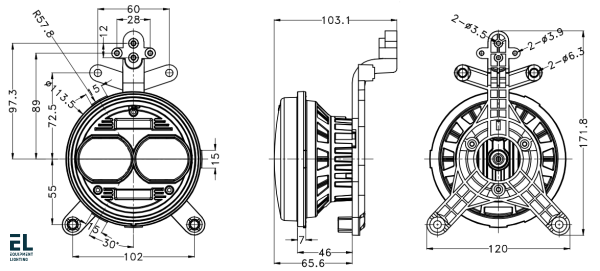 60W Led Head Light High Beam El45328