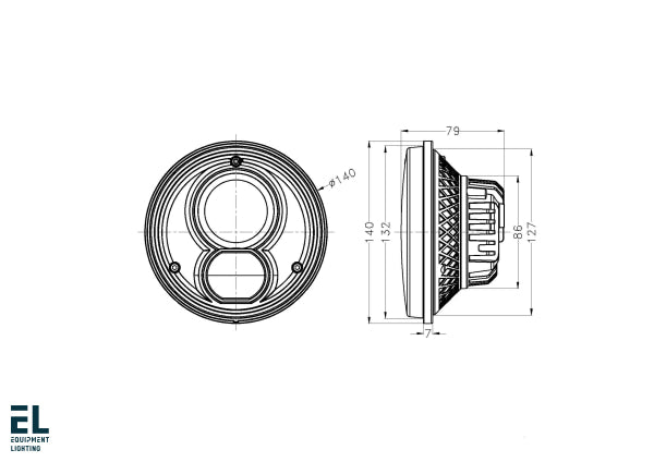 60W Led Head Light Hi-Low Beam El44760